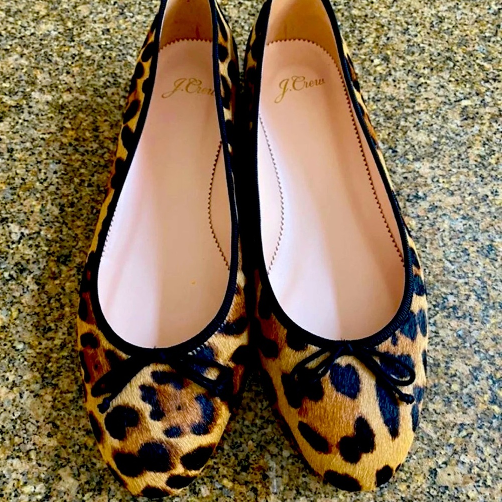 J. Crew Kiki Leopard Ballet Flats 8M